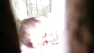 Fat hairy pussy lady pooping