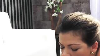 Kinky hot lesbian girls in scat session