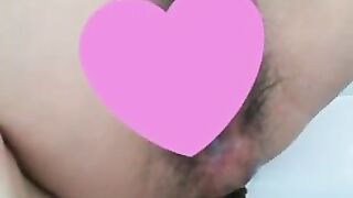 Chinese hairy pussy POV poop