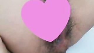 Chinese hairy pussy POV poop