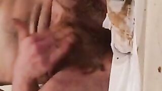 Smearing her shit heavily