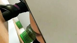 Cheeky girl and shit and poop closeup