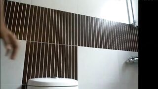 Stunning lovely round ass girl poops in pov