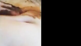 Dirty girl smearing and masturbating