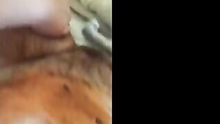 Dirty girl smearing and masturbating