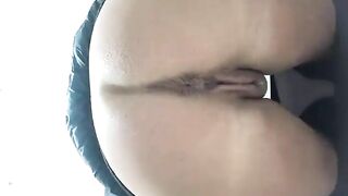 Lovely lady with pretty pussy and asshole pooping