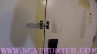 Sexy brunette lady eating shit