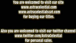 Cute blonde girl getting scat fuck in the bathroom