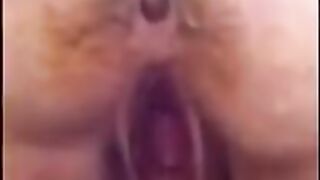 Big turds from older woman closeup