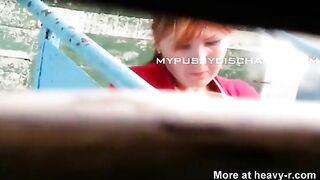 Bloody Piss And Shit In Public Toilet On Cam