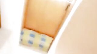 Amateur young and cute Asian babe poop closeup