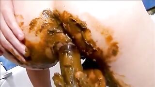 Dirty girl shit masturbating and squirting
