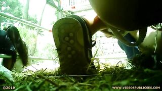 Drunk girl poops in the barn