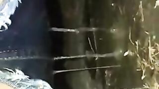 Emema and heavy shit outdoor