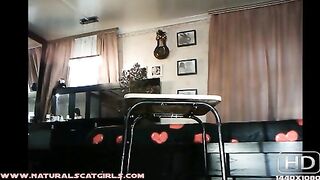 Chubby ass girl dropping sticky load