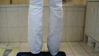 Sticky huge shit in her mouth