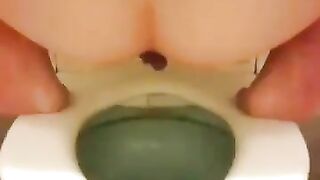 Amateur lady and sweet poop