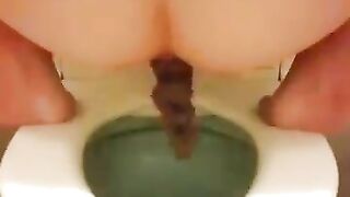 Amateur lady and sweet poop