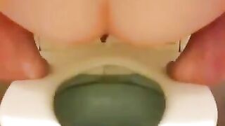 Amateur lady and sweet poop