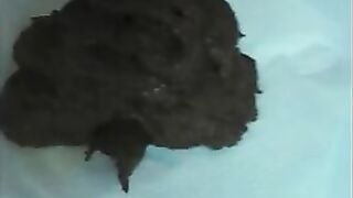 Dirty babe and sweet poop closeup