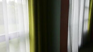 Horny slave taking messy shit