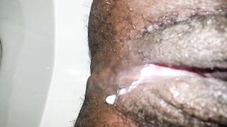 Creampie pussy and pooping asshole