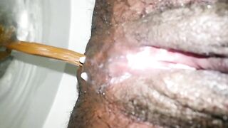 Creampie pussy and pooping asshole