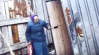 Old Russian woman takes a liquid shit outdoors voyeurstyle.c - EroProfile_ Original