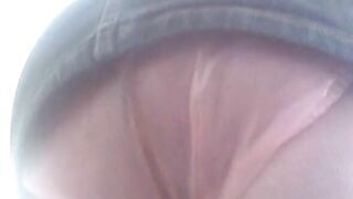 Poop filling her plastic panties