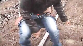 Poop on the train tracks