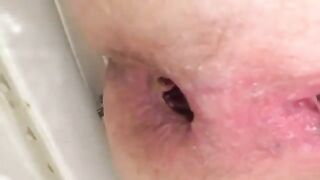 Piss and lovely shit in closeup