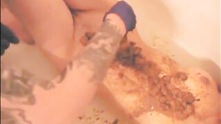 Decorating slave with shit