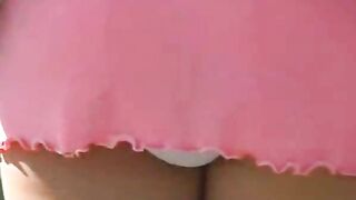 Sexy amateur girl shitting in public