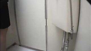 Cheeky Japanese girl and hard poop