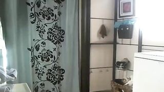 Wife strips for pooping at home