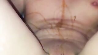 Trying to poop on her own sweet face