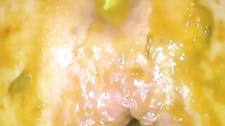 Trying to poop on her own sweet face