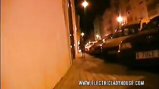 Hot ass blonde babe balcony shit