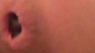 Pushing thick hard turd