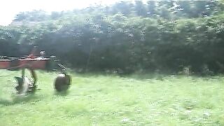 Outdoor poop in the field