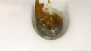 Messy poop in toilet