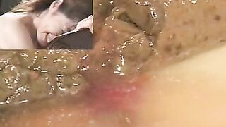 Naughty amateur Japanese girl poops heavily