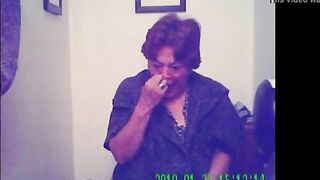 Granny pooping video