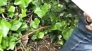 Juicy creamy poop on the grass