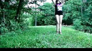 Pooping milk in the garden