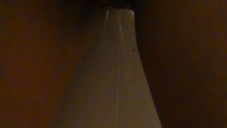 Girl peeing on the wall