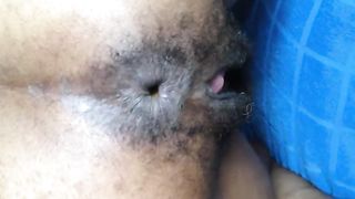 Oldie woman dumps out a big and hard shit