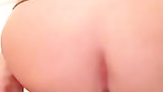 Girl turns face down and lets out a big shit