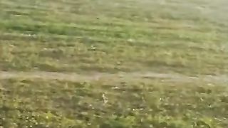 Nerdy GF Pissing outdoor