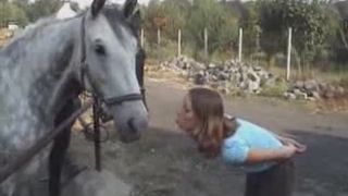 Sandra Shitting in the farm